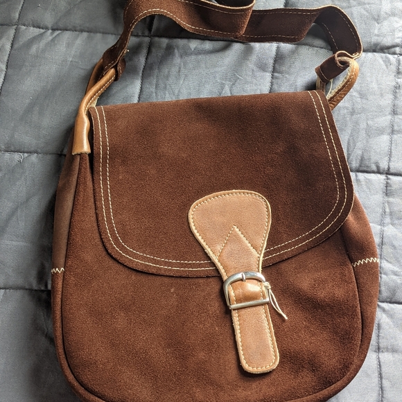 Brown Suede Sachel - Picture 7 of 7